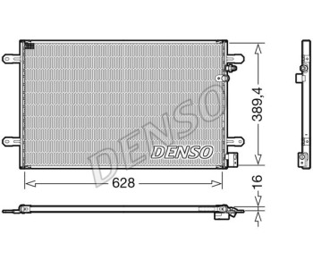 Кондензатор, климатизация DENSO DCN02037 за AUDI A6 (4F2, C6) от 2004 до 2011