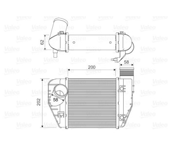 Интеркулер (охладител за въздуха на турбината) VALEO 818326 за AUDI A6 Avant (4F5, C6) от 2005 до 2011