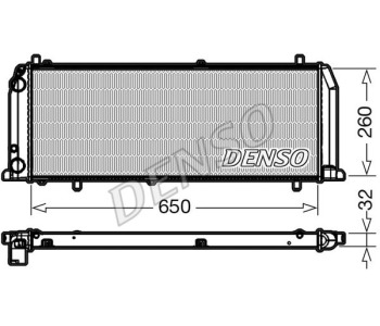 Радиатор, охлаждане на двигателя DENSO DRM02037 за AUDI A6 (4F2, C6) от 2004 до 2011
