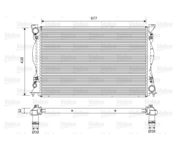 Радиатор, охлаждане на двигателя VALEO 701580 за AUDI A6 (4F2, C6) от 2004 до 2011