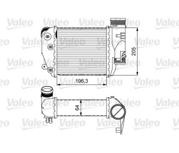 Интеркулер (охладител за въздуха на турбината) VALEO 818610 за AUDI A6 Avant (4F5, C6) от 2005 до 2011