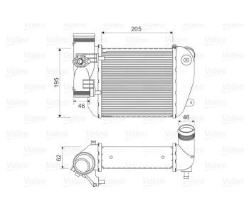 Интеркулер (охладител за въздуха на турбината) VALEO 818653 за AUDI A6 (4F2, C6) от 2004 до 2011