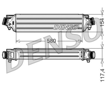 Интеркулер (охладител за въздуха на турбината) DENSO DIT02024 за AUDI A6 Avant (4F5, C6) от 2005 до 2011