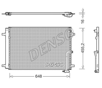 Кондензатор, климатизация DENSO DCN02042 за AUDI A8 (4H) от 2009 до 2013