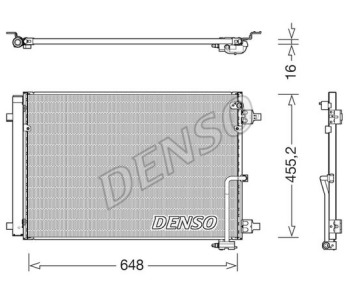Кондензатор, климатизация DENSO DCN02045 за AUDI A8 (4H) от 2009 до 2013