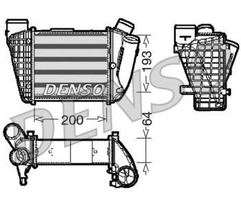 Интеркулер (охладител за въздуха на турбината) DENSO DIT02036 за AUDI Q3 (8U) от 2011 до 2018