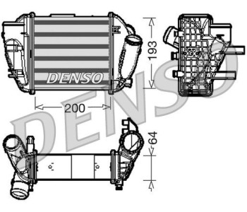 Интеркулер (охладител за въздуха на турбината) DENSO DIT02037 за AUDI Q3 (8U) от 2011 до 2018