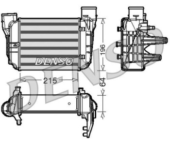 Интеркулер (охладител за въздуха на турбината) DENSO DIT02031 за AUDI Q7 (4L) от 2006 до 2009