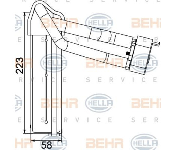 Топлообменник, отопление на вътрешното пространство HELLA 8FH 351 333-224 за BMW X1 (E84) от 2009 до 2015