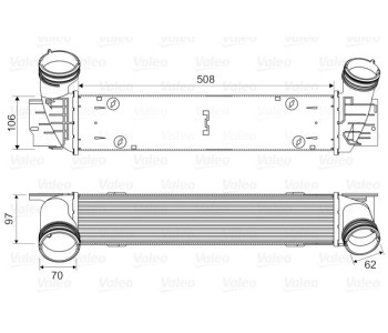 Интеркулер (охладител за въздуха на турбината) VALEO 818594 за BMW 1 Ser (E87) от 2003 до 2013