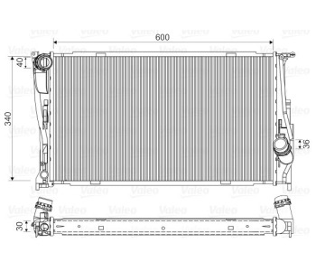 Радиатор, охлаждане на двигателя VALEO 735165 за BMW 1 Ser (E81) от 2006 до 2012