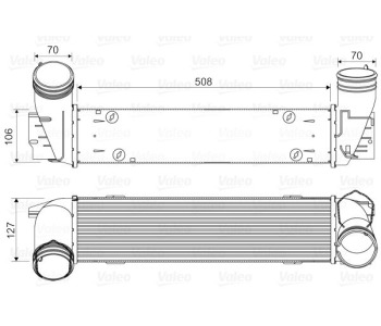 Интеркулер (охладител за въздуха на турбината) VALEO 818342 за BMW 3 Ser (E92) купе от 2005 до 2013
