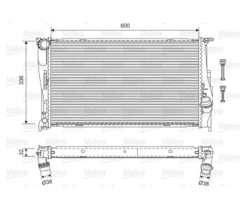 Радиатор, охлаждане на двигателя VALEO 701601 за BMW 1 Ser (E88) кабриолет от 2008 до 2013