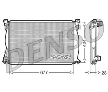 Радиатор, охлаждане на двигателя DENSO DRM05015 за BMW 4 Ser (F36) гран купе от 2014