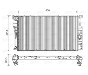 Радиатор, охлаждане на двигателя VALEO 735453 за BMW 4 Ser (F36) гран купе от 2014