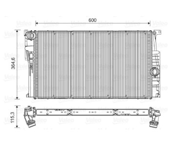 Радиатор, охлаждане на двигателя VALEO 735454 за BMW 3 Ser (F30, F35, F80) от 2011 до 2018
