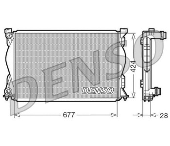 Радиатор, охлаждане на двигателя DENSO DRM05013 за BMW 3 Ser (E21) от 1975 до 1984