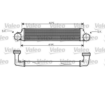 Интеркулер (охладител за въздуха на турбината) VALEO 818715 за BMW 3 Ser (E46) комби от 2001 до 2005