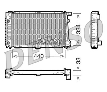 Радиатор, охлаждане на двигателя DENSO DRM05060 за BMW 5 Ser (E34) комби от 1991 до 1997
