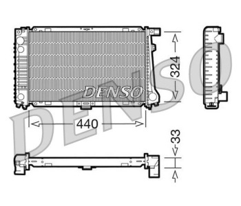 Радиатор, охлаждане на двигателя DENSO DRM05059 за BMW 7 Ser (E32) от 1986 до 1994