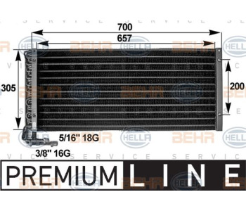 Кондензатор, климатизация HELLA 8FC 351 301-334 за BMW 5 Ser (E61) комби от 2004 до 2010