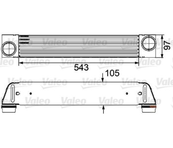 Интеркулер (охладител за въздуха на турбината) VALEO 818273 за BMW 5 Ser (E61) комби от 2004 до 2010
