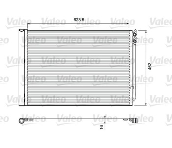 Кондензатор, климатизация VALEO 814410 за BMW 7 Ser (F01, F02, F03, F04) от 2008 до 2015