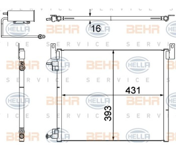 Кондензатор, климатизация HELLA 8FC 351 309-144 за BMW 7 Ser (F01, F02, F03, F04) от 2008 до 2015