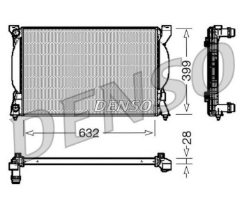 Радиатор, охлаждане на двигателя DENSO DRM05009 за BMW 7 Ser (F01, F02, F03, F04) от 2008 до 2015