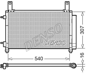 Кондензатор, климатизация DENSO DCN15008 за CHEVROLET AVEO (T300) седан от 2011