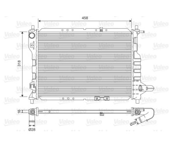 Радиатор, охлаждане на двигателя VALEO 701598 за CHEVROLET SPARK (M200, M250) от 2005