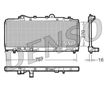Радиатор, охлаждане на двигателя DENSO DRM15014 за CHEVROLET SPARK (M300) от 2009 до 2013