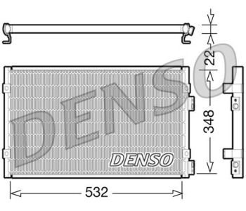 Кондензатор, климатизация DENSO DCN06004 за CHRYSLER PT CRUISER (PT_) Estate от 2000 до 2010