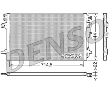 Кондензатор, климатизация DENSO DCN06007 за CHRYSLER SEBRING (JS) кабриолет от 2007 до 2010
