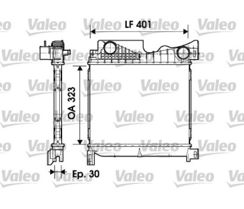 Интеркулер (охладител за въздуха на турбината) VALEO 817736 за CHRYSLER VOYAGER (RG, RS) от 1999 до 2008