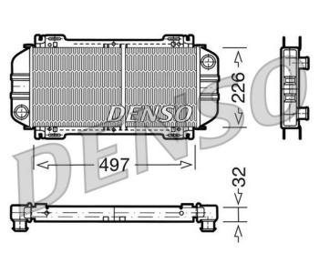 Радиатор, охлаждане на двигателя DENSO DRM10074 за MAZDA 3 (BK) седан от 2003 до 2009