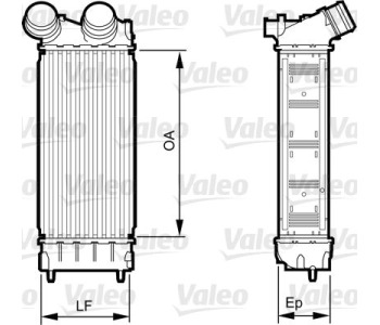 Интеркулер (охладител за въздуха на турбината) VALEO 818226 за CITROEN C4 PICASSO I (UD) от 2006 до 2013