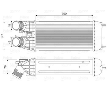 Интеркулер (охладител за въздуха на турбината) VALEO 818547 за PEUGEOT 208 от 2012