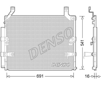 Кондензатор, климатизация DENSO DCN50040 за CITROEN C1 (PM, PN) от 2005 до 2014