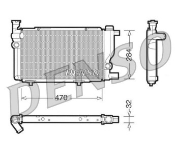 Радиатор, охлаждане на двигателя DENSO DRM21602 за TOYOTA AYGO (_B1_) от 2005 до 2014