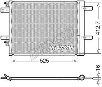 Кондензатор, климатизация DENSO DCN21033 за PEUGEOT 108 от 2014
