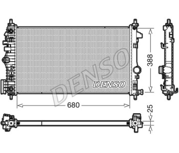 Радиатор, охлаждане на двигателя DENSO DRM21024 за CITROEN DS3 кабриолет от 2013 до 2015
