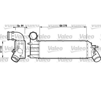 Интеркулер (охладител за въздуха на турбината) VALEO 817650 за FIAT ULYSSE II (179) от 2002 до 2011