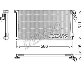 Кондензатор, климатизация DENSO DCN21018 за FIAT SCUDO (270, 272) пикап от 2007