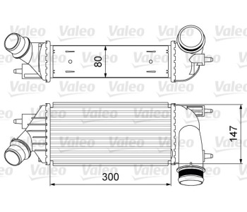 Интеркулер (охладител за въздуха на турбината) VALEO 818583 за FIAT SCUDO (270, 272) товарен от 2007