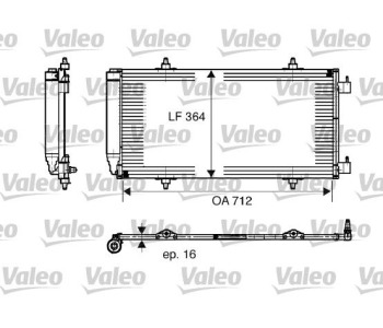 Кондензатор, климатизация VALEO 817668 за FIAT ULYSSE II (179) от 2002 до 2011