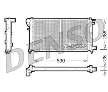 Радиатор, охлаждане на двигателя DENSO DRM21101 за FIAT DUCATO (250) платформа от 2006