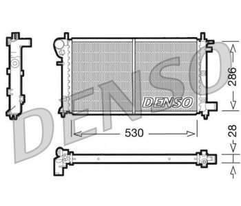Радиатор, охлаждане на двигателя DENSO DRM21102 за FIAT DUCATO (250) товарен от 2006