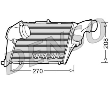 Интеркулер (охладител за въздуха на турбината) DENSO DIT09101 за FIAT PUNTO (188) от 1999 до 2012