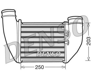 Интеркулер (охладител за въздуха на турбината) DENSO DIT07001 за FIAT SCUDO (270, 272) товарен от 2007